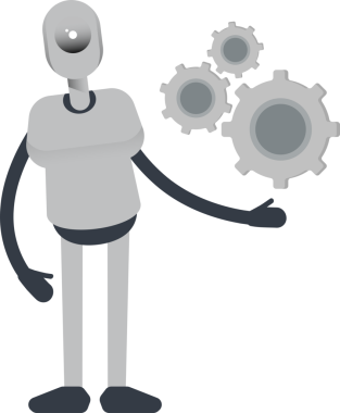 İnsansı Robot Karakteri Vites Tutucu