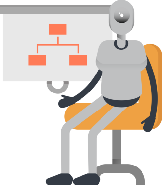 İnsansı Robot Karakteri Organizasyon Çizelgesini Sunar