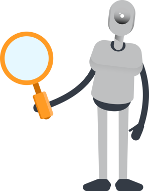 İnsansı Robot Karakteri Büyüteci