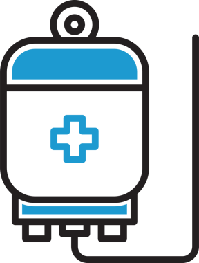 Kan bağışı çanta simgesi