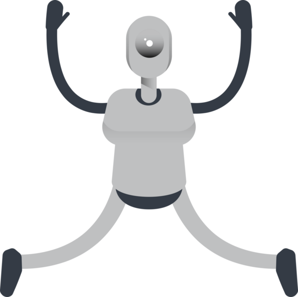 İnsansı Robot Karakteri Rahatlıyor ve Sıçrıyor