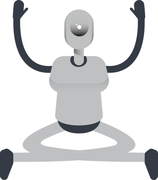 İnsansı Robot Karakteri Oturan Resimler