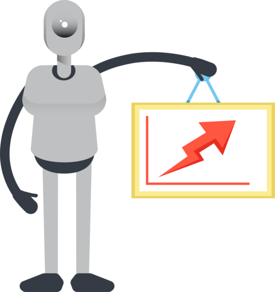 İnsanımsı Robot Karakter Tutucu Ok Çizelgesi