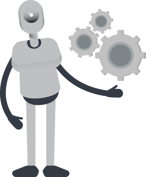 İnsansı Robot Karakteri Vites Tutucu