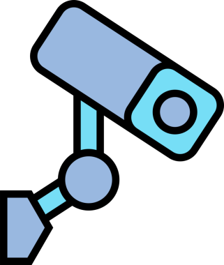 Güvenlik kamerası CCTV simgesi