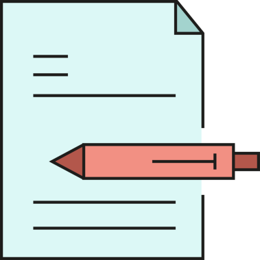 Belge ve kalem simgesi
