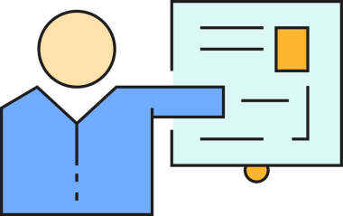 Whiteboard Simgesi Sunan İnsanlar