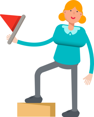 Kız Karakter Tutma Bayrağı