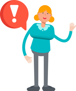 Kız Karakteri ve Hata İşareti