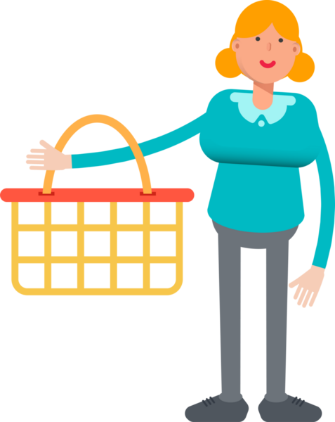 Kız Karakteri Alışveriş Sepeti