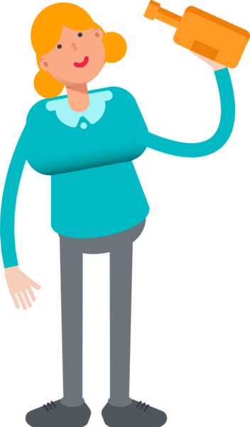 Kız Karakteri Bira İçiyor