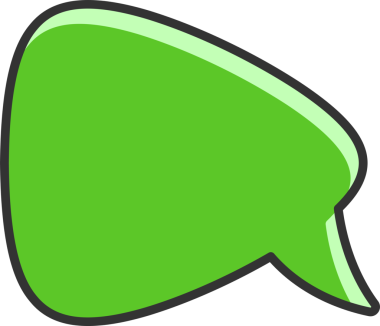 yeşil komik konuşma balonu