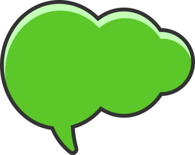 yeşil komik konuşma balonu