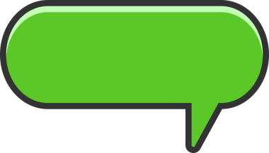 yeşil komik konuşma balonu