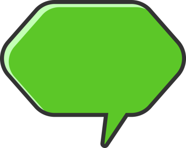 yeşil komik konuşma balonu