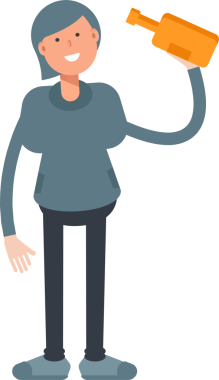 Kadın Karakteri Bira İçiyor