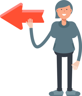 Kadın Karakteri ve Ok İşareti