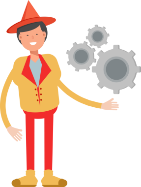 Şapka Karakterli Parti Adamı Çizimi