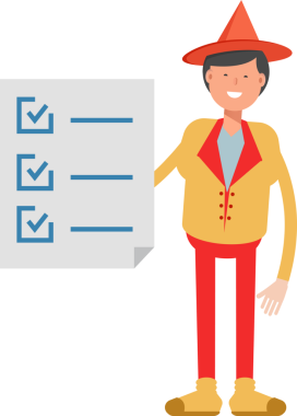 Şapka Karakterli Parti Adamı Çizimi