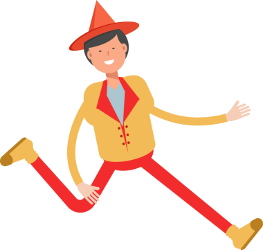 Şapka Karakterli Parti Adamı Çizimi