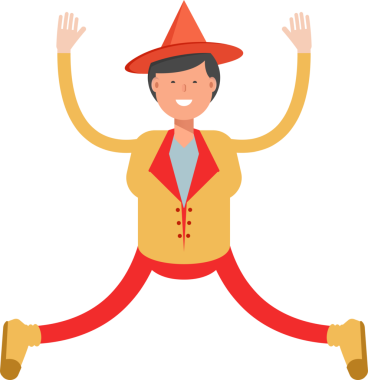 Şapka Karakterli Parti Adamı Çizimi