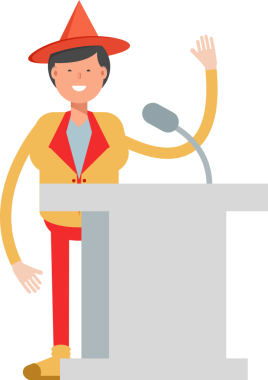 Şapka Karakterli Parti Adamı Çizimi