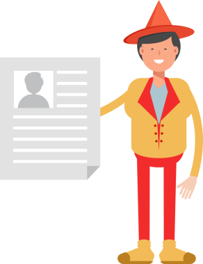 Şapka Karakterli Parti Adamı Çizimi