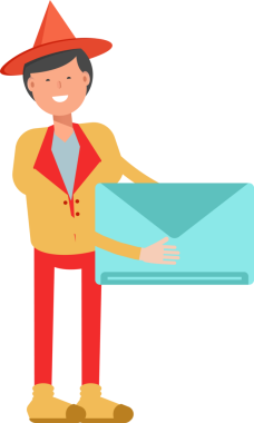 Şapka Karakterli Parti Adamı Çizimi