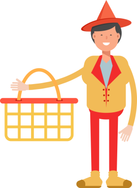 Şapka Karakterli Parti Adamı Çizimi