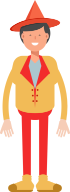 Şapka Karakterli Parti Adamı Çizimi