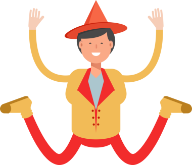 Şapka Karakterli Parti Adamı Çizimi