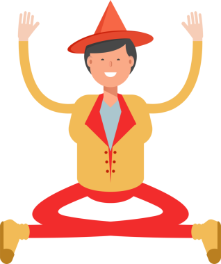 Şapka Karakterli Parti Adamı Çizimi