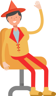 Şapka Karakterli Parti Adamı Çizimi