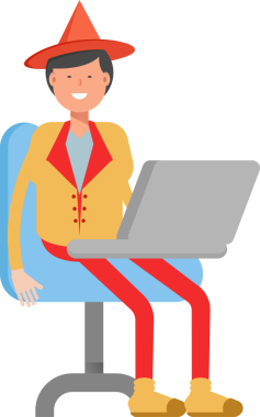 Şapka Karakterli Parti Adamı Çizimi