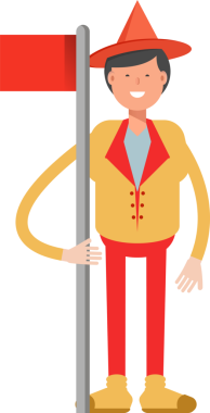 Şapka Karakterli Parti Adamı Çizimi