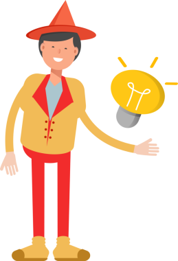 Şapka Karakterli Parti Adamı Çizimi