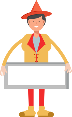 Şapka Karakterli Parti Adamı Çizimi