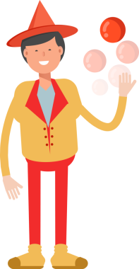 Şapka Karakterli Parti Adamı Çizimi