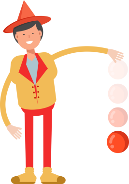 Şapka Karakterli Parti Adamı Çizimi