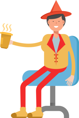 Şapka Karakterli Parti Adamı Çizimi