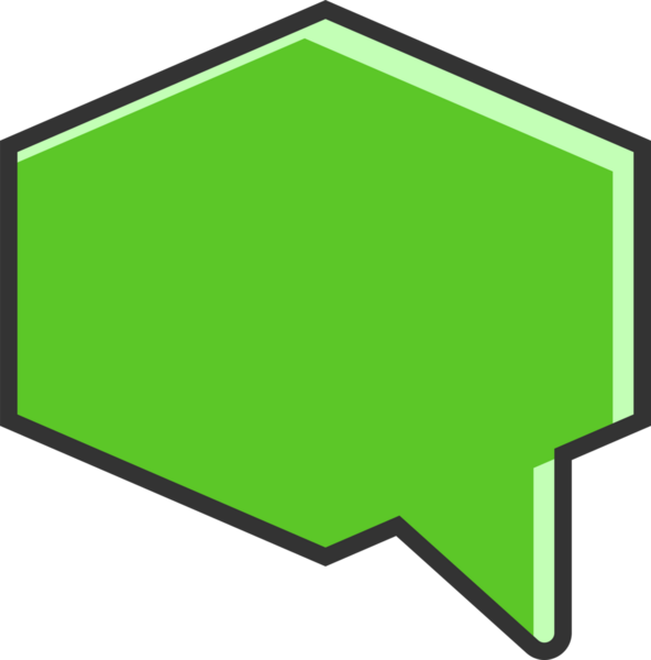 yeşil komik konuşma balonu