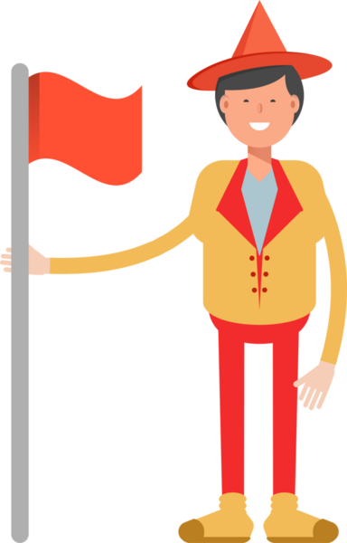 Şapka Karakterli Parti Adamı Çizimi