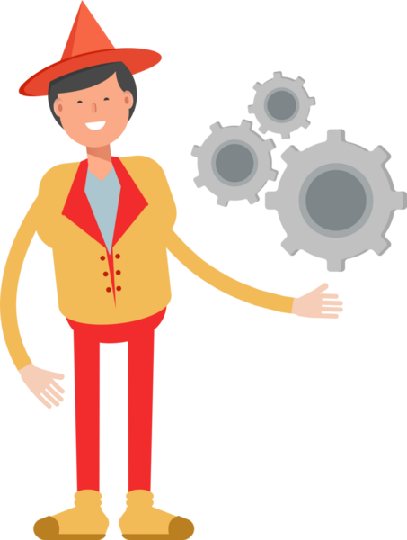 Şapka Karakterli Parti Adamı Çizimi