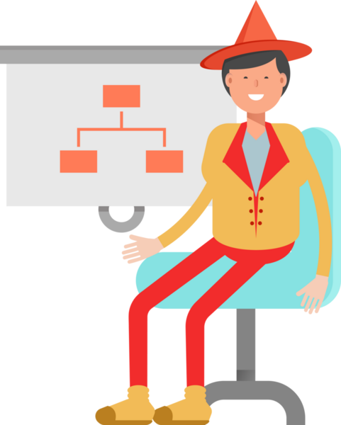 Şapka Karakterli Parti Adamı Çizimi