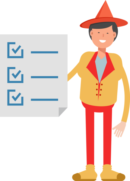 Şapka Karakterli Parti Adamı Çizimi