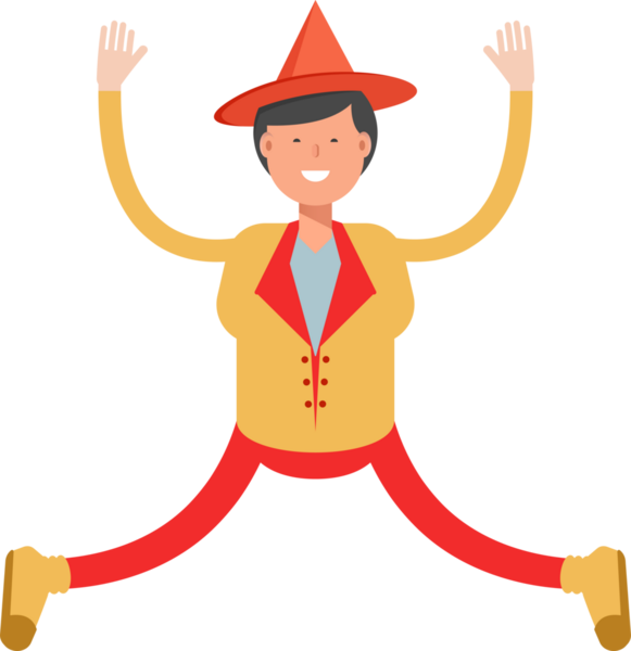 Şapka Karakterli Parti Adamı Çizimi