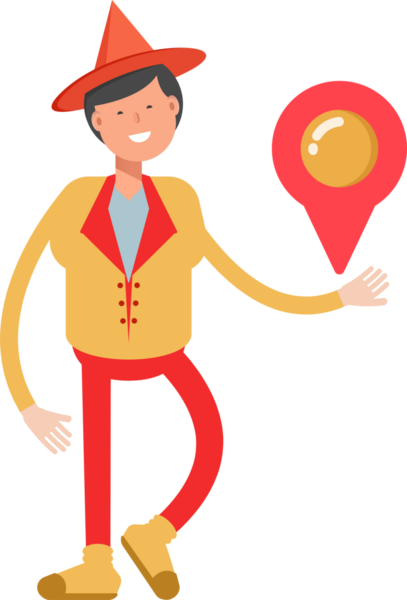 Şapka Karakterli Parti Adamı Çizimi