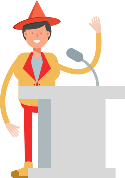 Şapka Karakterli Parti Adamı Çizimi