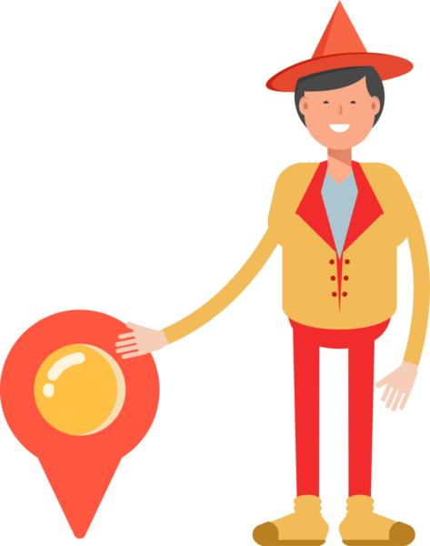 Şapka Karakterli Parti Adamı Çizimi