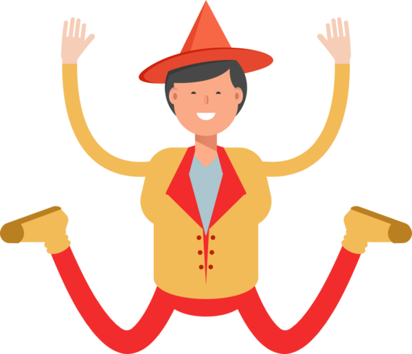 Şapka Karakterli Parti Adamı Çizimi